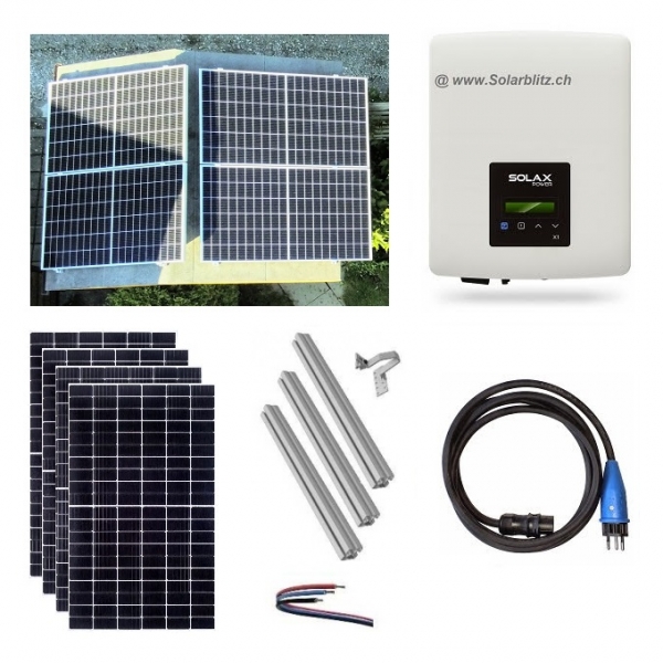 1600W (600W) Plug&Play Solaranlage legal! Für Gartenhaus inkl.  Moduloptimierer für unterschiedliche Ausrichtung